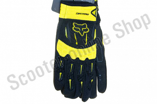 Мотоперчатки перчатки мото Перчатки FOX DIRTPAW mod: 03170 желтые XL  фото фотография 