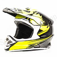 Шлем кроссовый HIZER B6195 #2 (L) black/yellow