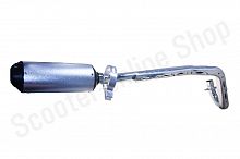 Глушитель  в сборе  питбайк 125сс + патрубок  "FLD"