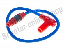 Провод высоковольтный + колпак свечи синий   "DM"