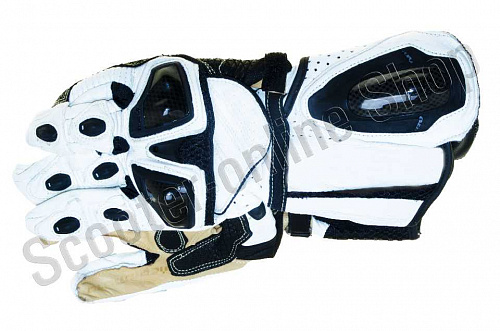 Мотоперчатки перчатки мото Перчатки спортивные длинные черно-белые M фото фотография 