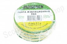 ABRO Изолента желто-зеленая 0,19*9,1м