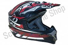 Шлем кроссовый FOX красно-черный XL
