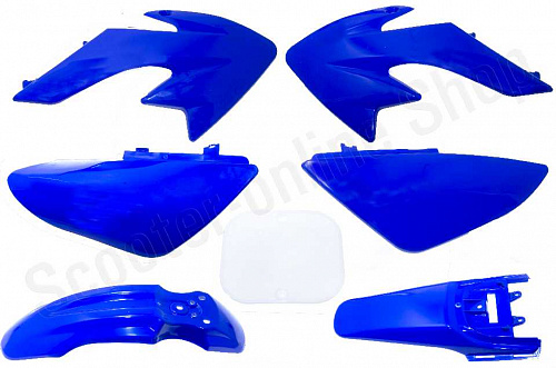 Пластик  питбайк  CRF50  синий комплект фото фотография изображение картинка