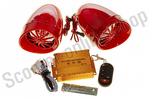 Аудиосистема (3.5", красная, подсветка, сигн., МР3/FM/SD/USB, ПДУ, разъем ППДУ)  BEST COICE фото фотография изображение картинка