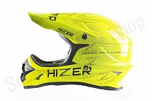 Шлем кроссовый HIZER J6805 #1 (L) lemon/green