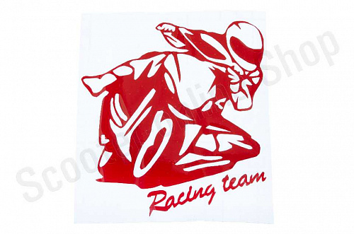 Наклейка  MOTO   12х11см, красная фото фотография изображение картинка