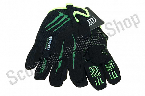 Мотоперчатки перчатки мото Перчатки   "MONSTER ENERGY"   (mod:2, size:L, черные) фото фотография 