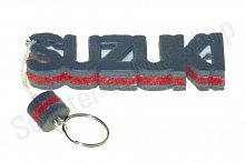 Брелок каучук   (серо-красный)   SUZUKI   "AS"
