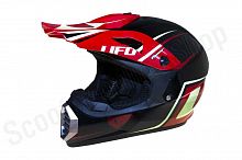 Шлем кроссовый #126 черно-красный (L)