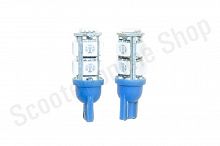 Лампа, габарит, без цоколя, 9 SMD, 2шт, синий