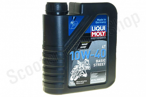 3044 Масло моторное LiquiMoly Motorbike 4T Basic Street 10W-40 SL;JASO MA2 Минеральное 1л фото фотография изображение картинка