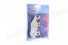 Колодки тормозные  ухо вправо GY6-50/150, желтые "YONGLI PRO" комплект