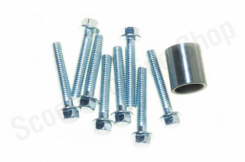 Болты крышки вариатора + втулка кикстартера 139QMB 50cc 8шт фото фотография изображение картинка