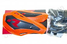 Защита рук двухкомпонентная + крепеж на руль + крепеж на рычаги R-Tech HP-1 Hi-Viz оранжевая