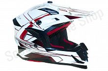 Шлем (кроссовый) ATAKI SC-16 Rift красный/белый глянцевый XL