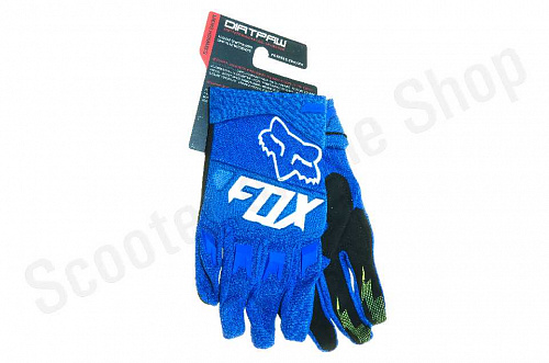 Мотоперчатки перчатки мото Перчатки Fox Dirtpaw race glove Blue/White, XXL фото фотография 