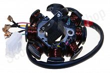 Статор генератора в сборе BSE ZS161FMJ CB150D, ZS166FMM CB250  8 кат 2отв