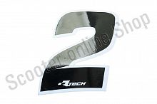 Наклейка R-tech 14,5 х 11,5 см стартовый номер "2" черный