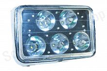 Вставка элемент светодиодный фары 6 LED 180х120