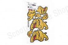 Наклейки (набор)   DOG   (24х15см, желтые)   (#3401)