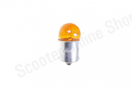 Лампа поворотника с цоколем G18-1C 12V 10W оранжевая фото фотография изображение картинка
