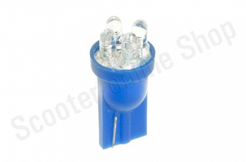 Лампа светодиодная W5W 12V 4LED монолит син  LEDO / 12966l4l1b фото фотография изображение картинка
