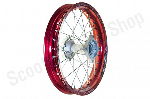 Диск колеса задний 14" алюминий (1,85-R14 ось 15) красный фото фотография изображение картинка