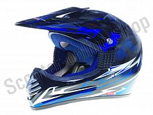 Шлем (кросс) CAN V 350 BLACK \ BLUE-S (р-р M)