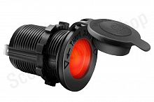 Розетка прикуривателя 12в красная подсветка