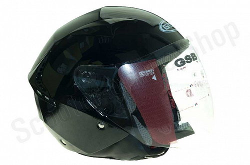 Шлем открытый Шлем GSB G-240 BLACK GLOSSY, M фото фотография 
