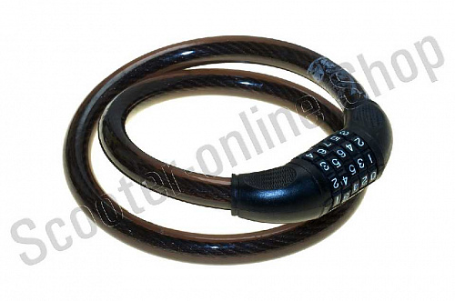 Замок кодовый трос 50см фото фотография изображение картинка