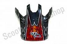 Козырек для шлема VEGA NBX-PRO Blaze  красный/черн. глянцевый