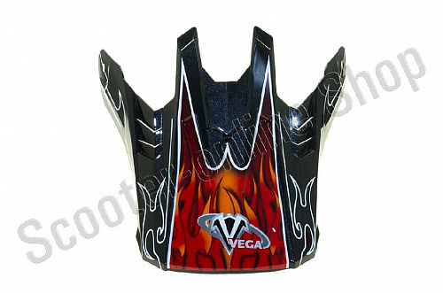 Стекло для шлема визор Козырек для шлема VEGA NBX-PRO Blaze  красный/черн. глянцевый фото фотография 