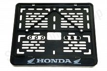 Рамка номера мото старого образца надпись "Honda" 
