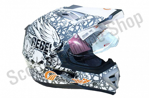 Шлем эндуро Riding Trible H602 белый XL фото фотография изображение картинка