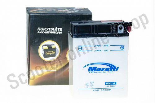 Аккумулятор 6V 14А 105x77x140 Moratti 6N14 фото фотография изображение картинка