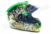 Шлем интеграл GLX GX15-MB-S Green/Bronze  S(56)  