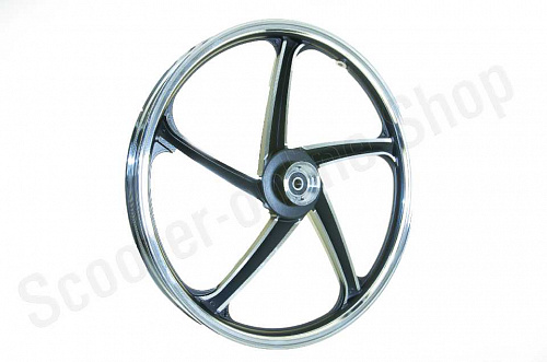 Диск колесный передний литой черный (под дисковый тормоз) (ось=12mm) ALPHA RX 125 фото фотография изображение картинка