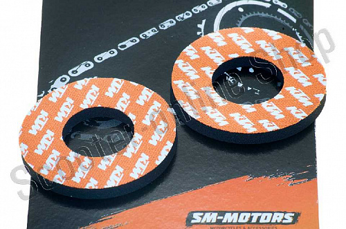 Ограничители ручек руля (донаты)  SM-PARTS KTM оранжевые