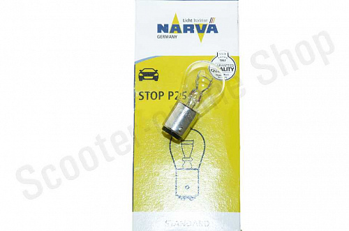 Лампа стоп-сигнал/габарит 12V P25 21/5W Narva 17918 (штырьки на одном уровне) фото фотография изображение картинка Лампа стоп-сигнал/габарит 12V P25 21/5W Narva 17918 (штырьки на одном уровне) фото фотография изображение картинка