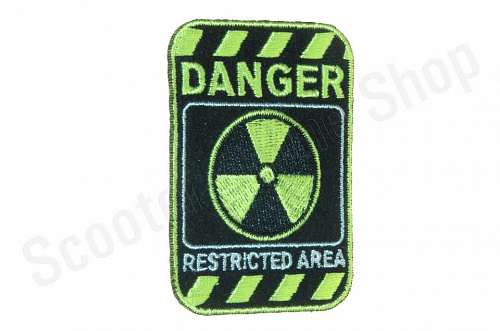 Нашивка DANGER restricted area фото фотография изображение картинка