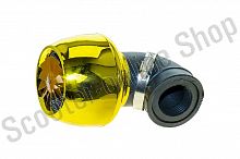 Фильтр нулевого сопротивления  D-35  90* "турбина с пропеллером" (золото)