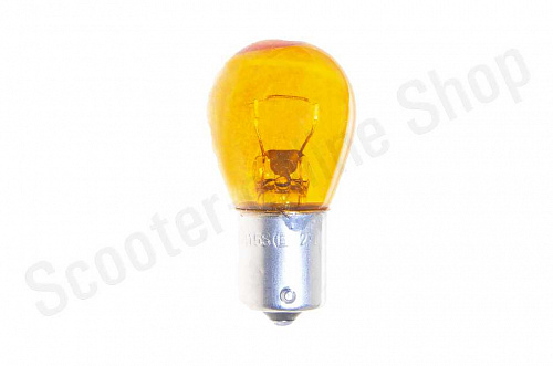 Лампа стоп-сигнал 12v 21w PY21W BA15s желтая Ультра Маяк / 8121310orange фото фотография изображение картинка