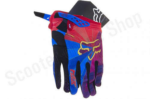 Мотоперчатки перчатки мото Перчатки FOX DIRTPAW красно-синие XL фото фотография 