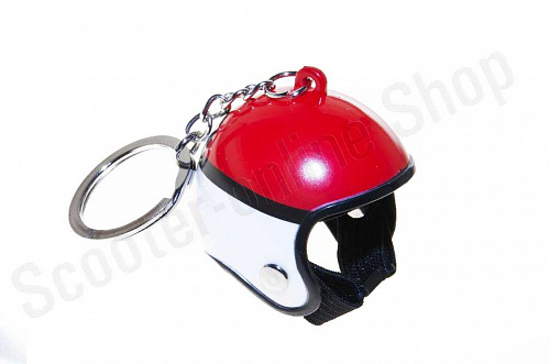 Брелок  HELMET #35 красно-белый фото фотография изображение картинка