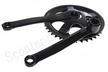 Звезды велосипедные  передние   28/38/48T   +2 шатуна L- 200мм, квадрат, серые, с защитой