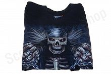 Футболка   "Scull"   (size:XXL, 100% хлопок, черная)