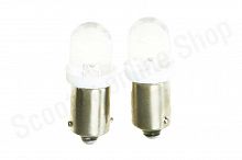 Лампа BA9S 12V 3W   (габарит, приборы, белая)  "PLT" комплект