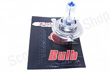 Лампа фары галоген H4 P43T 12V 35/35W синяя  CN